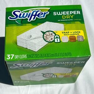 Swiffer Sweeper 37-CT DRY SWEEPING CLOTHS Multi Surface Mop Pad Refill Unscented